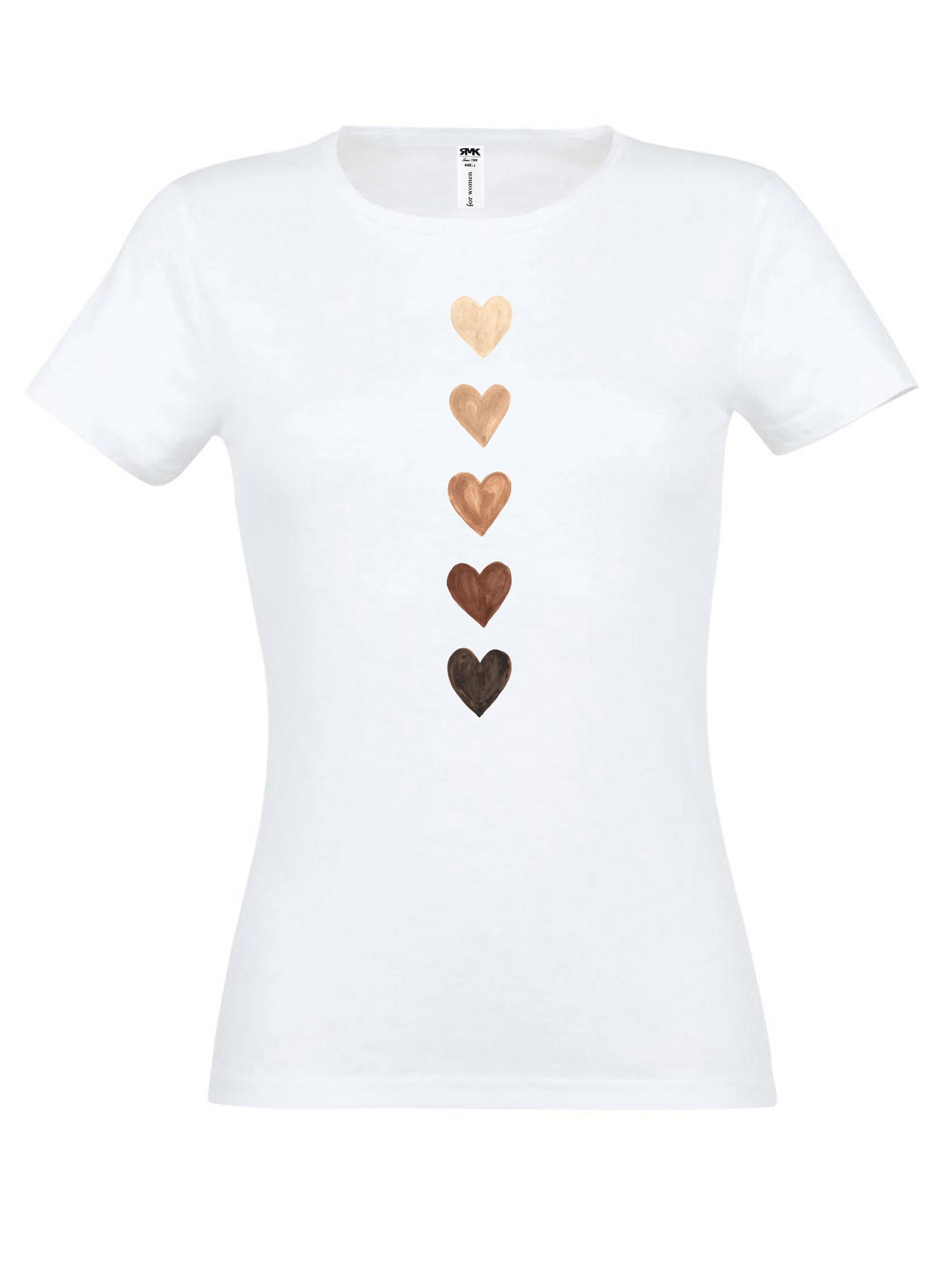 RMK Shirt 'Herz' in White: front