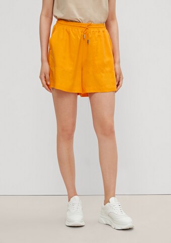 comma casual identity Loose fit Pants in Yellow: front