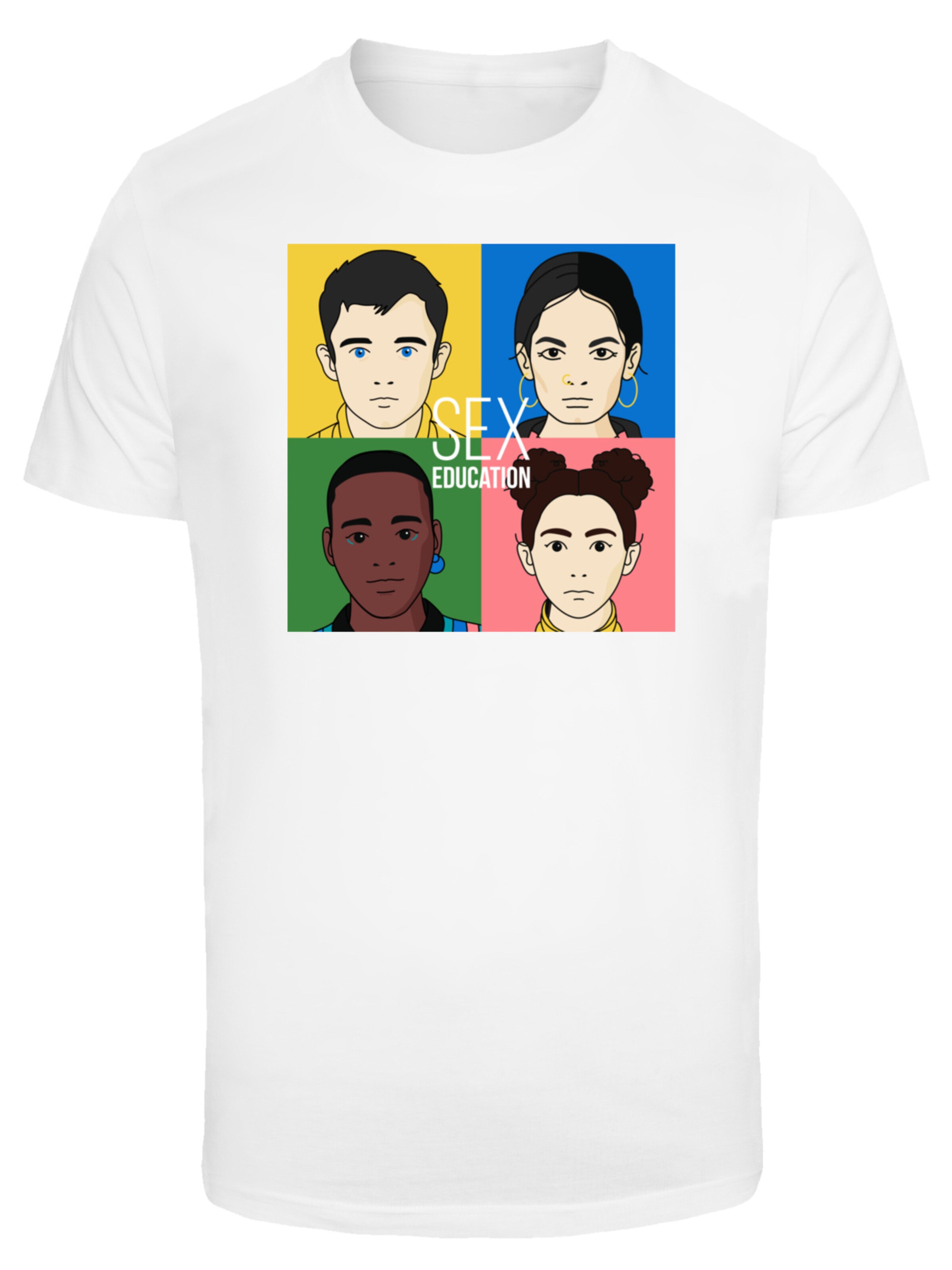 T-Shirt 'Sex Education Netflix TV Series' F4NT4STIC en blanc : devant