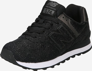 Baskets basses '574' new balance en noir : devant