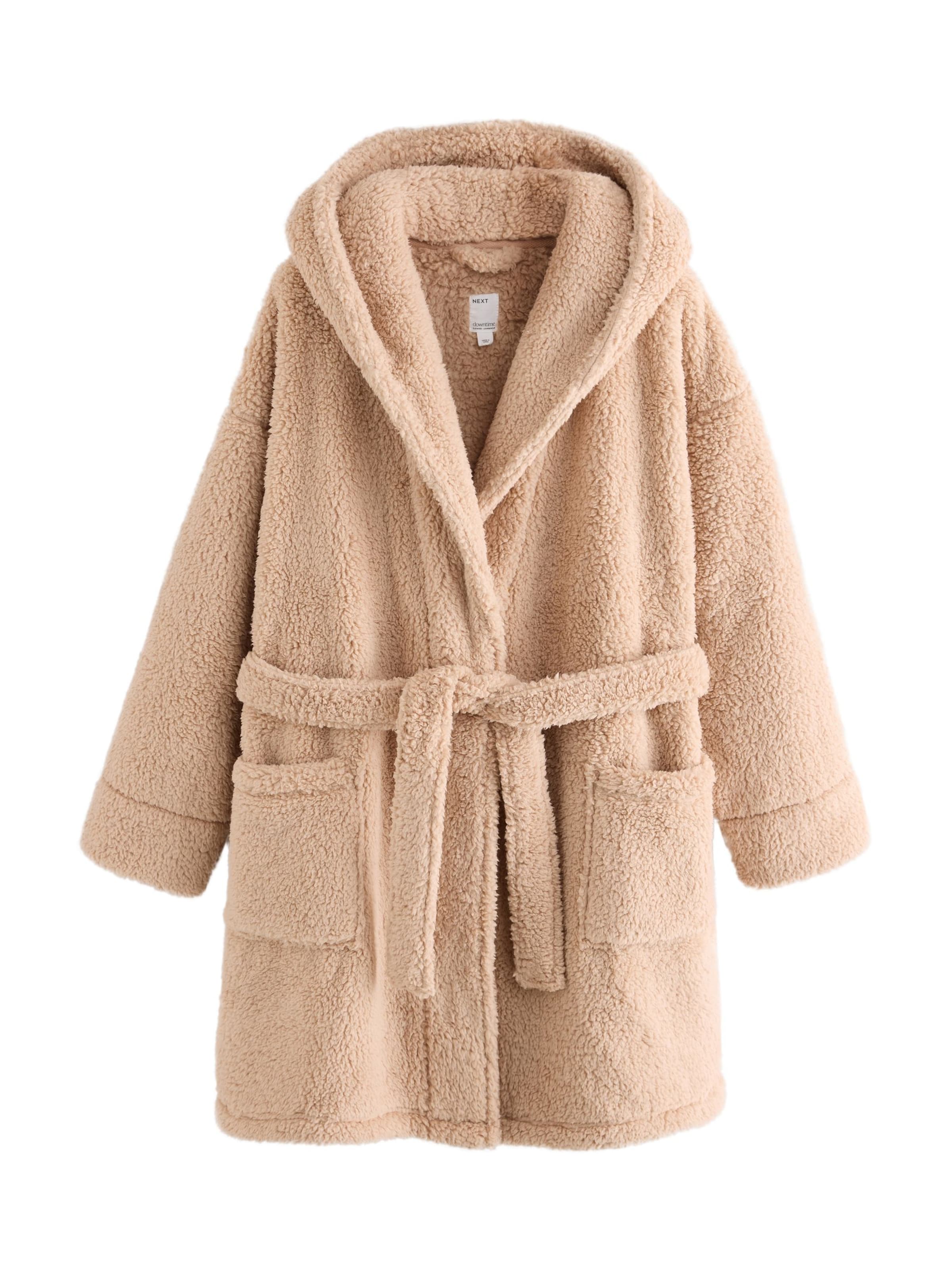 Peignoir court Next en beige : devant