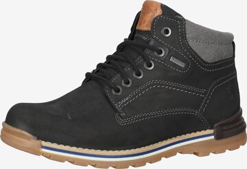 FRETZ MEN Lace-Up Boots in Black: front