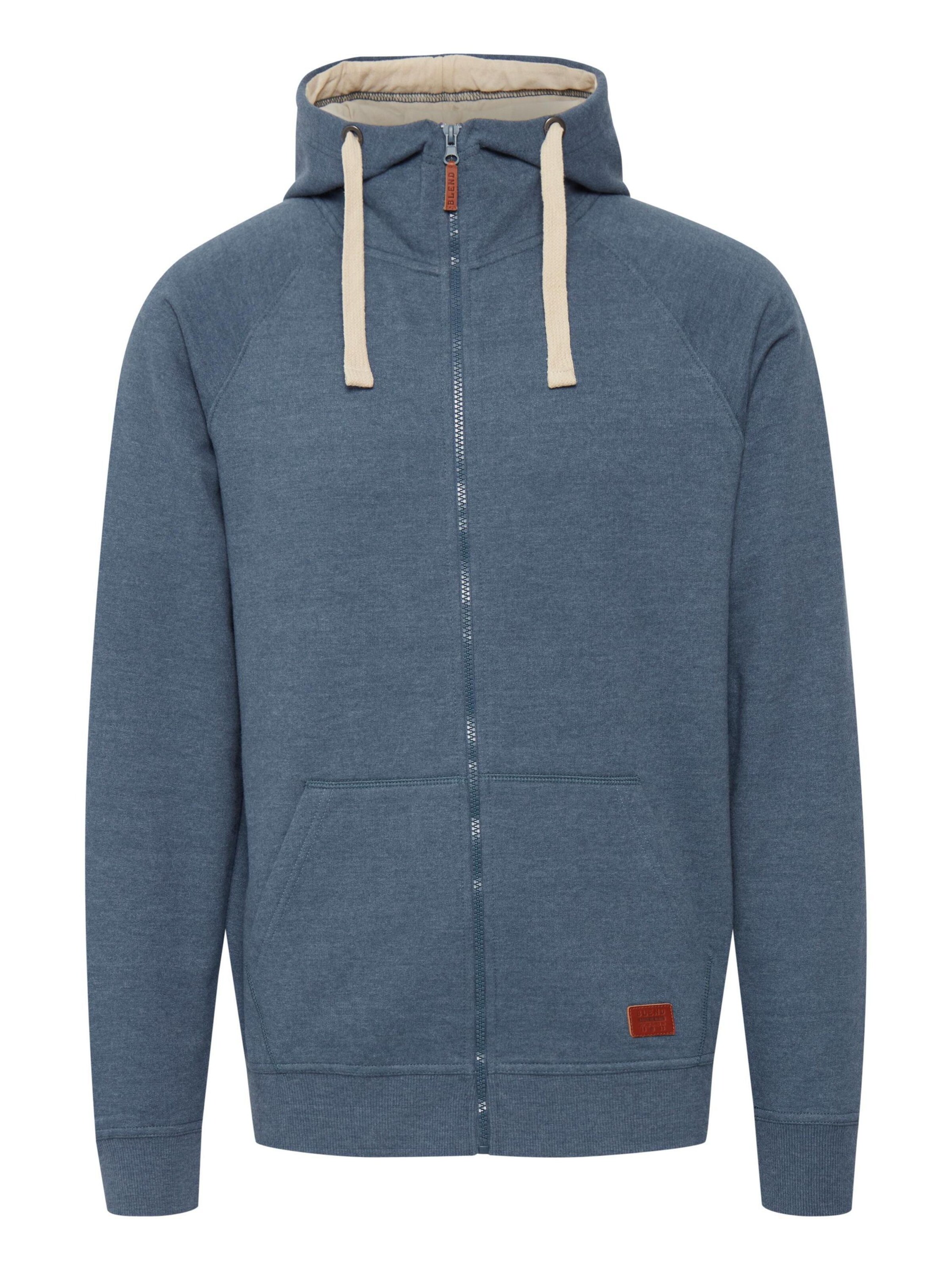 BLEND Sweat jacket 'Speedy' in Blue: front