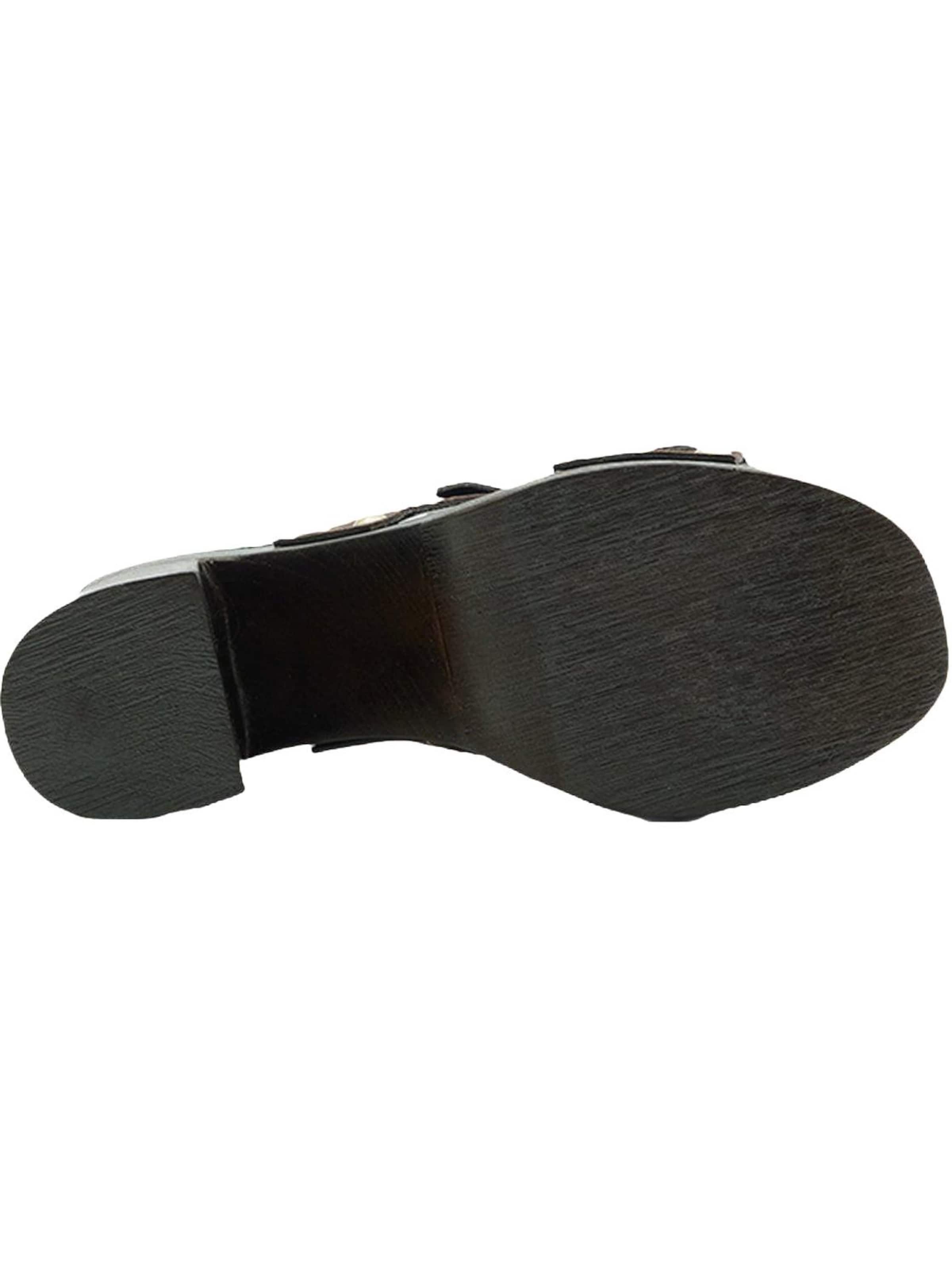 Desa - Zapatillas de casa 'DESA Damen-Plateausandalen aus Wildleder mit Doppelschnalle' en marrón