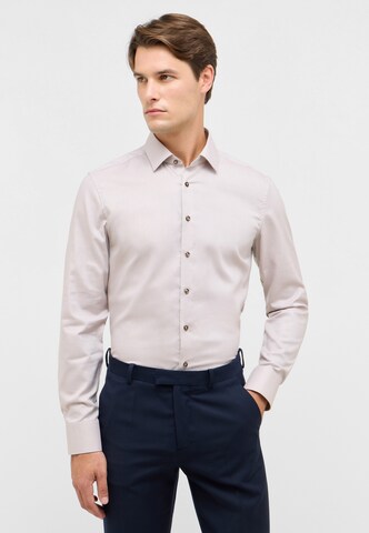 ETERNA Slim fit Zakelijk overhemd in Beige: voorkant