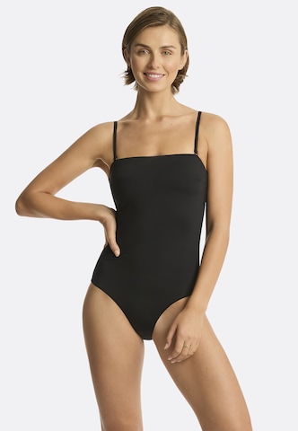 SEA LEVEL Bandeau Badeanzug 'Essentials' in Schwarz: Vorderseite