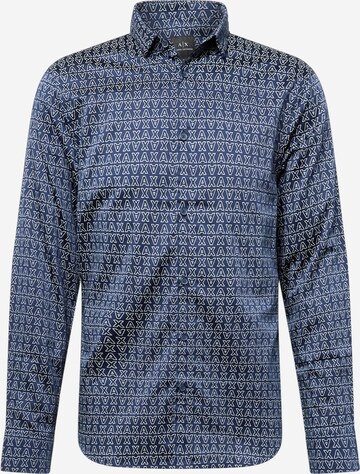 ARMANI EXCHANGE Regular Fit Hemd in Blau: predná strana