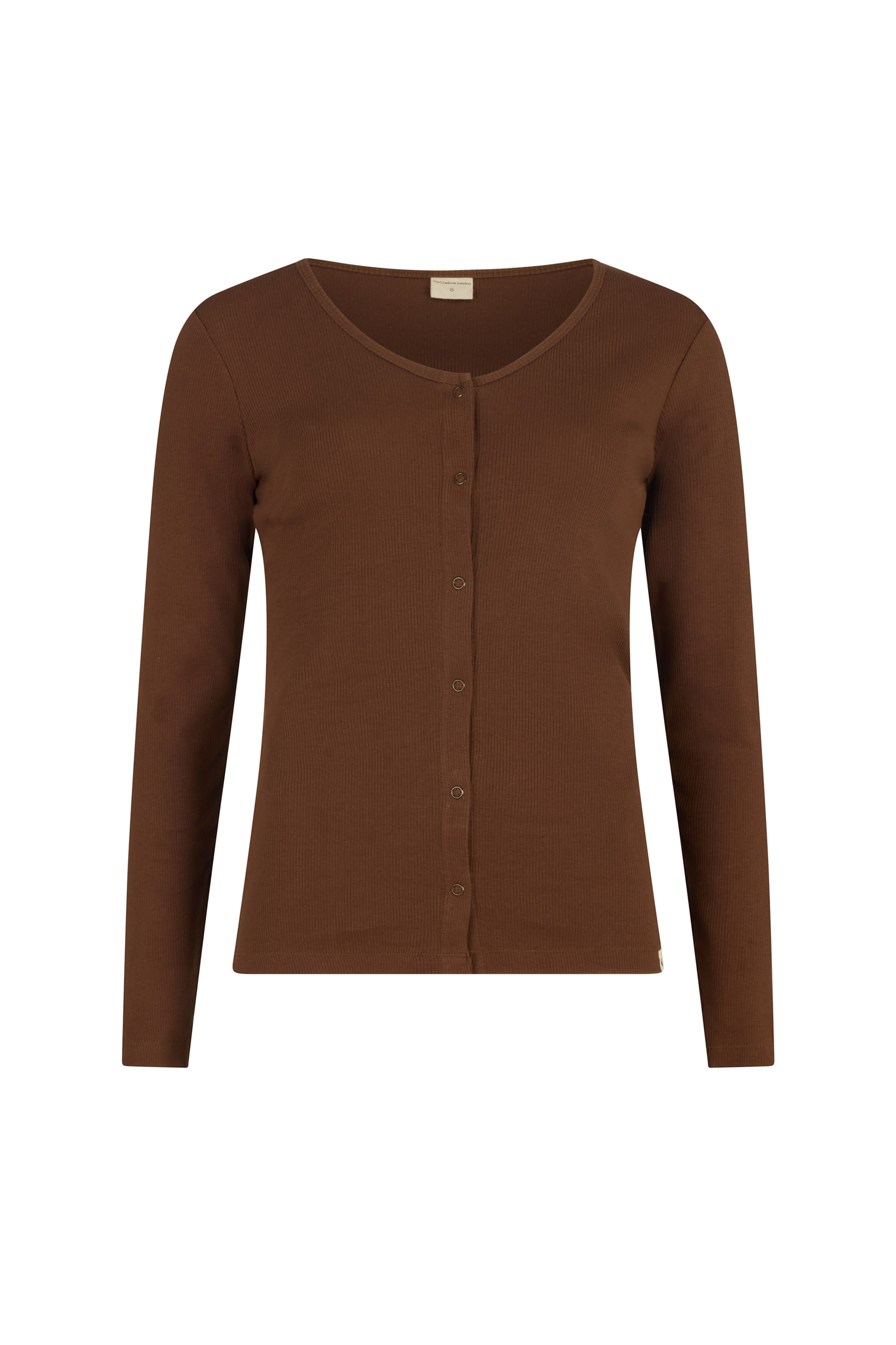 Turtledove London Strickjacke ' Nora ' in Braun: Vorderseite