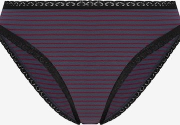 Albero Natur Slip 'Damen Bio Baumwoll Slip mit Spitze' in Blau: Vorderseite