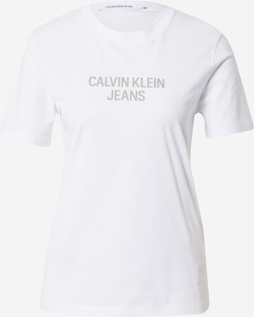 Calvin Klein Jeans Shirt in White: front