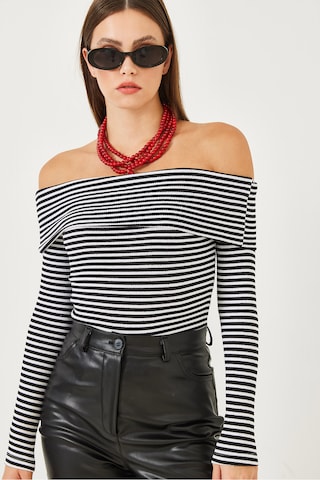 T-shirt Bianco Lucci en noir