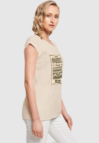 Mister Tee Shirt 'Retro Boom' in Beige