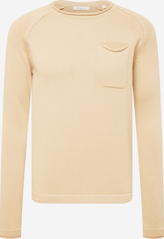 KnowledgeCotton Apparel Pullover in Beige: predná strana