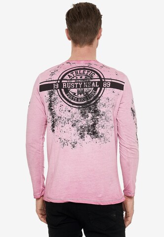 Rusty Neal Cooles Longsleeve mit großem Front Print in Pink