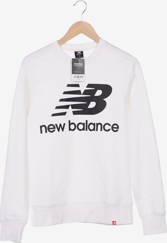 new balance Sweatshirt & Zip-Up Hoodie in S in White: front