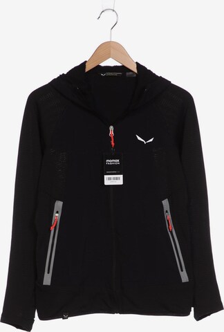 SALEWA Sweatshirt & Zip-Up Hoodie in L in Black: front