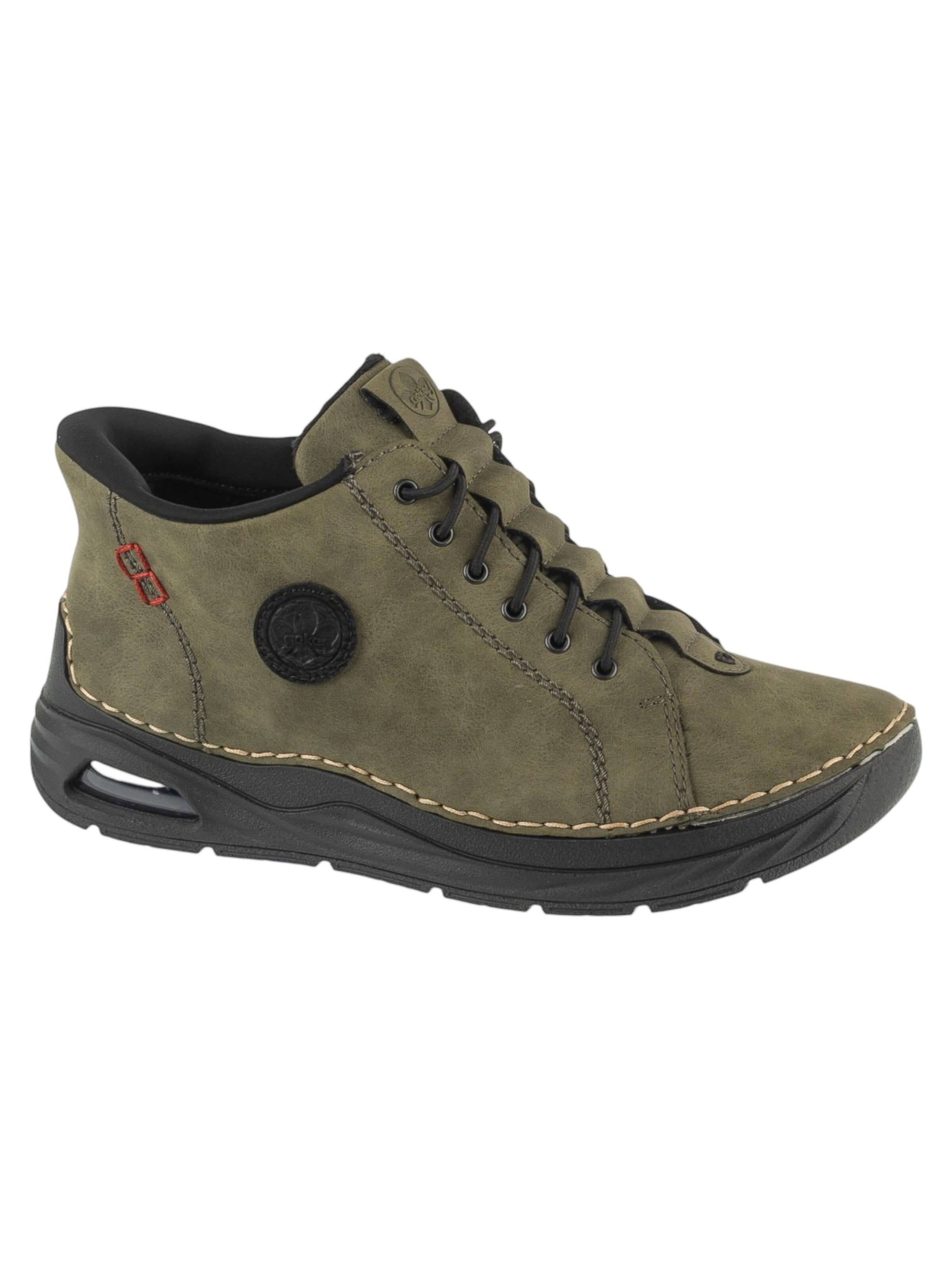 Rieker Lace-up boot 'Rieker Booties 44550' in Green: front