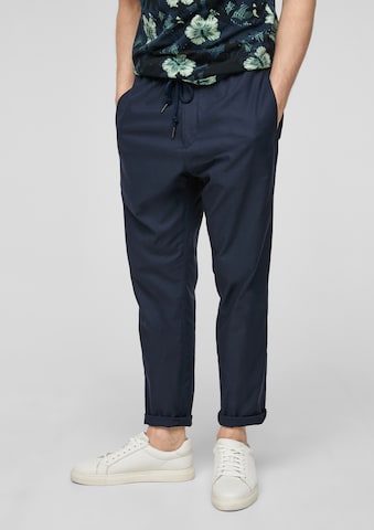 s.Oliver BLACK LABEL Chino in Blauw: voorkant