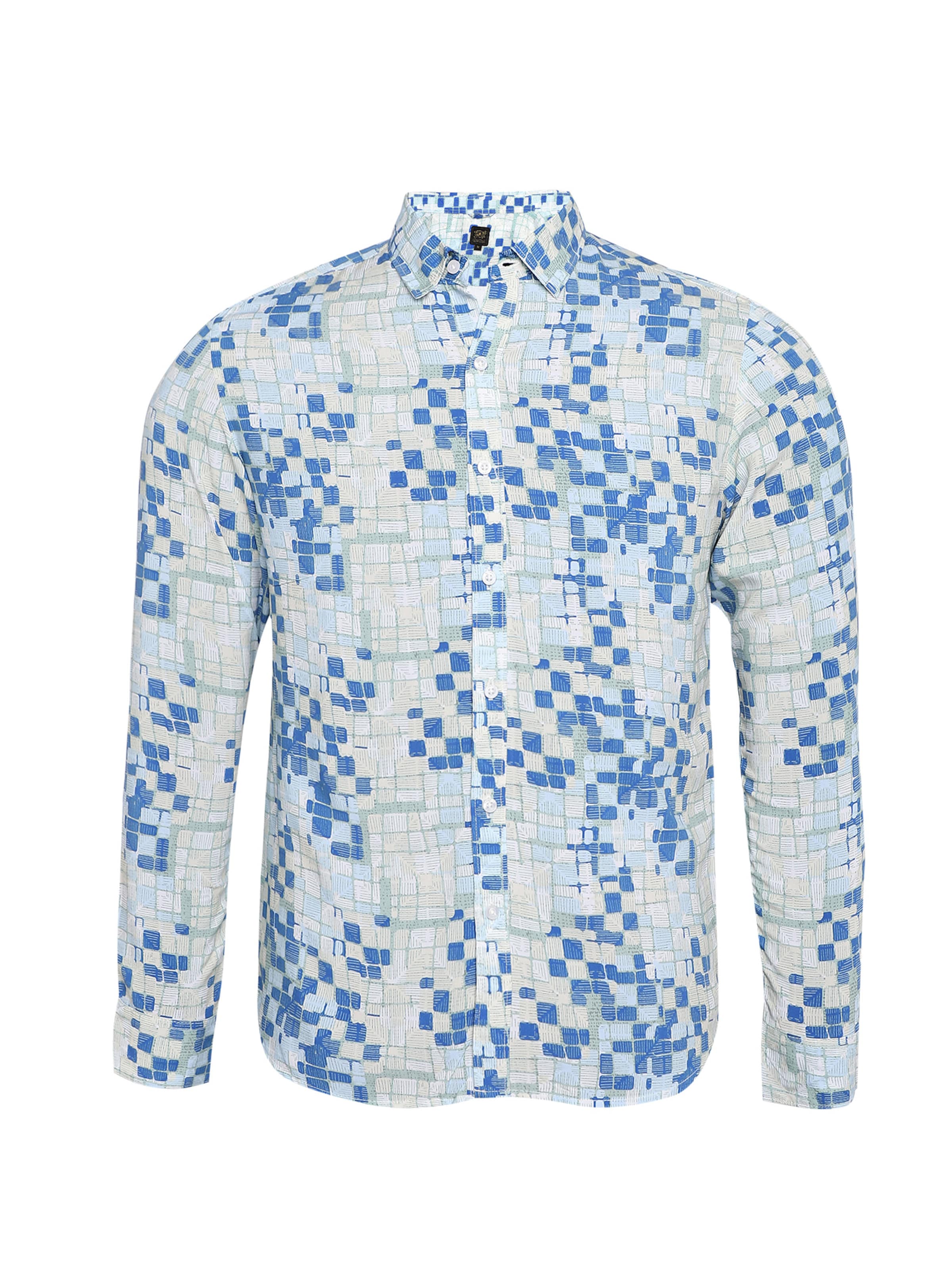 Regular fit Camicia 'Landon ' di Campus Sutra in blu: frontale