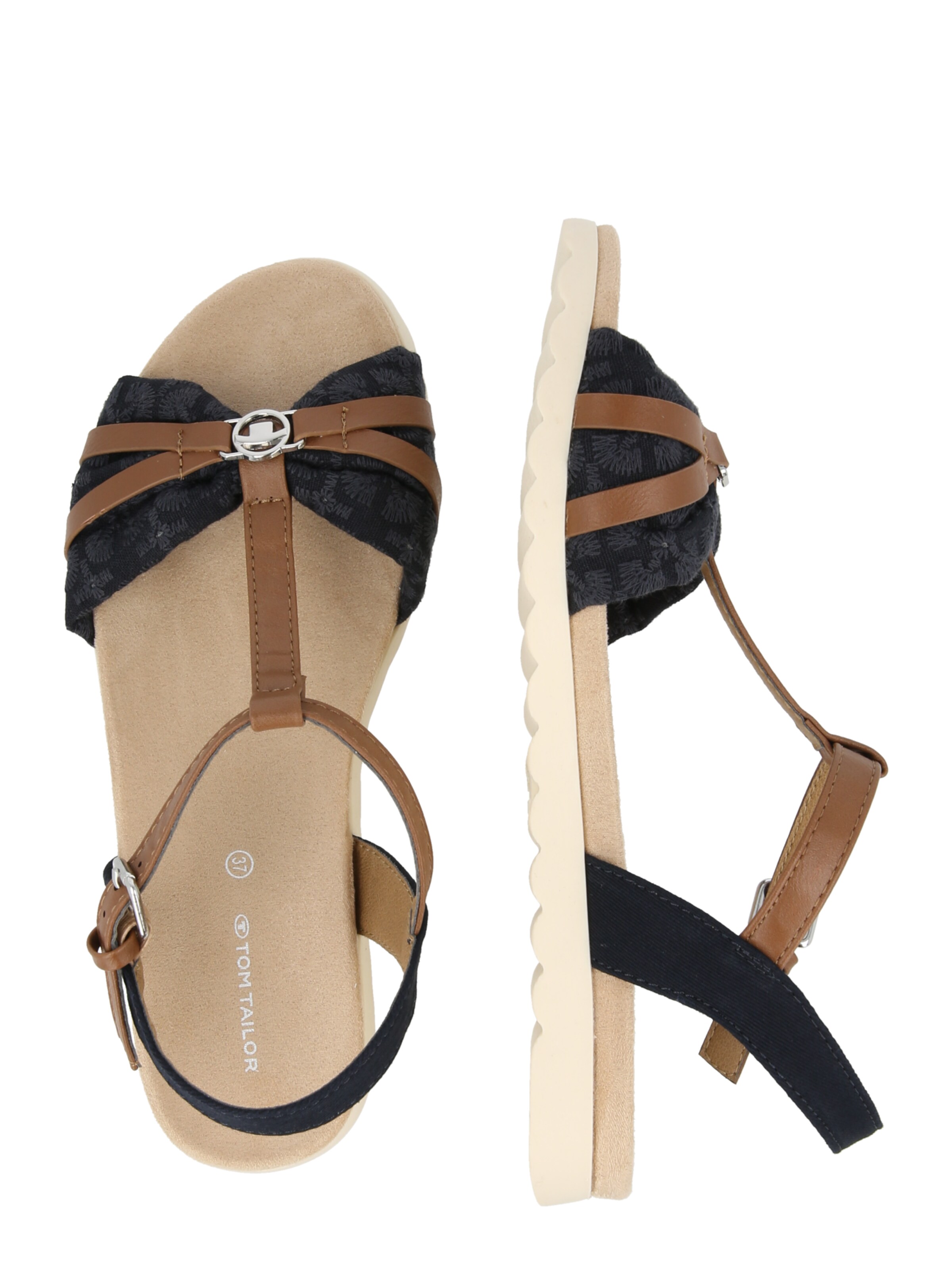 Sandales à lanières TOM TAILOR en marron