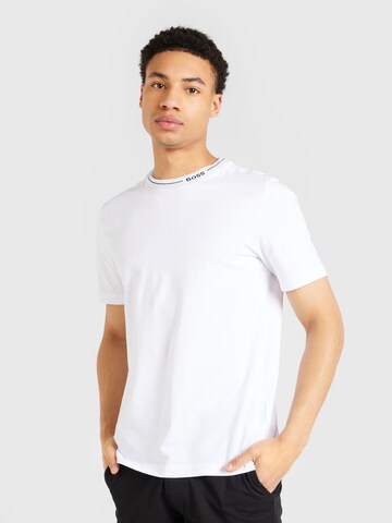 T-Shirt BOSS en blanc : devant