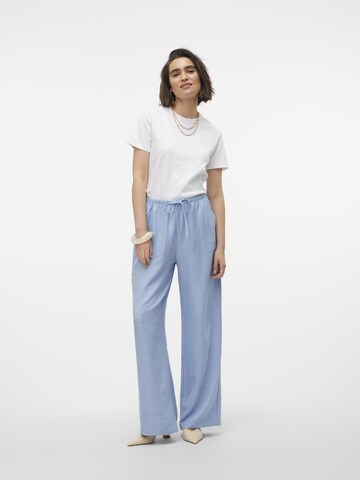 VERO MODA Wide leg Broek in Blauw