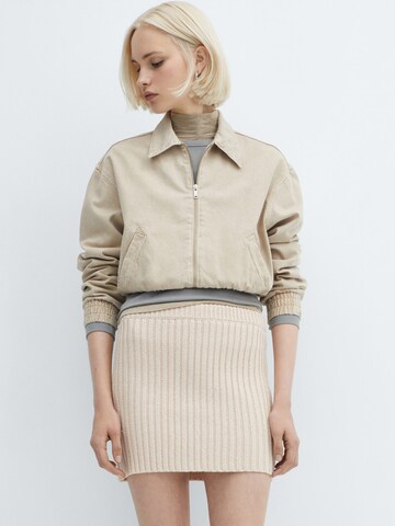 MANGO Skirt 'Bahamas' in Beige: front