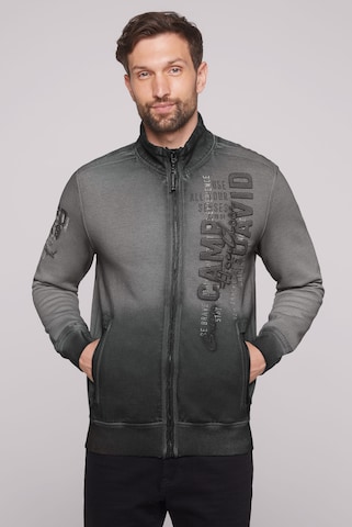 CAMP DAVID Sweat jacket in Grey: front