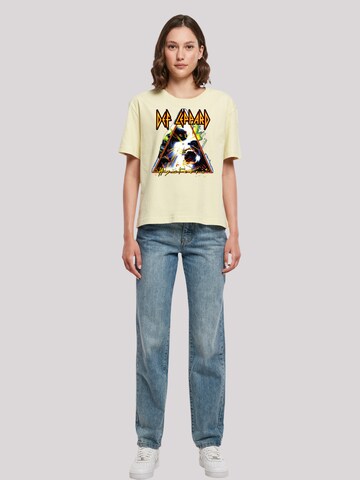 T-shirt 'Def Leppard Hysteria' F4NT4STIC en jaune