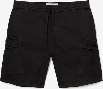 Pull&BearLoosefit Cargo hlače - crna boja: prednji dio