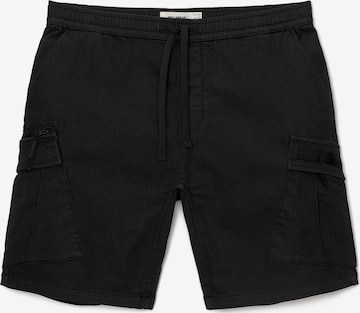 Pull&BearCargo hlače - crna boja: prednji dio