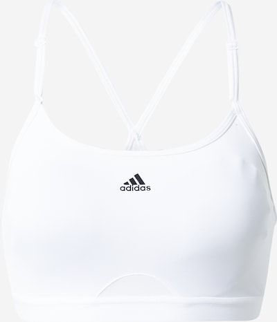 ADIDAS SPORTSWEAR Soutien-gorge de sport 'Aeroreact Light-Support' en noir / blanc, Vue avec produit