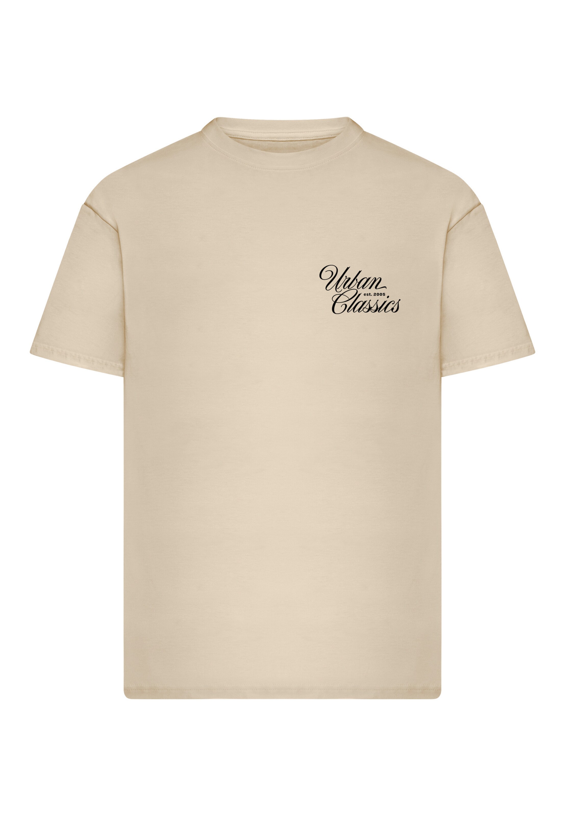 T-Shirt 'Flow Script' Urban Classics en blanc : devant