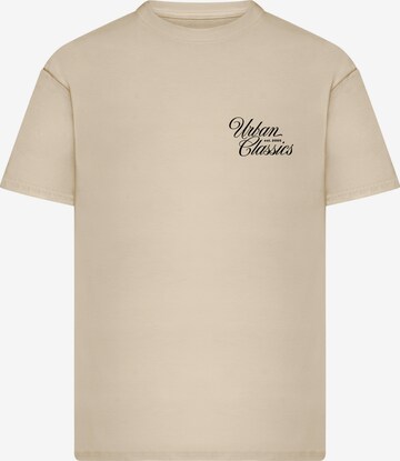 T-Shirt 'Flow Script' Urban Classics en blanc : devant