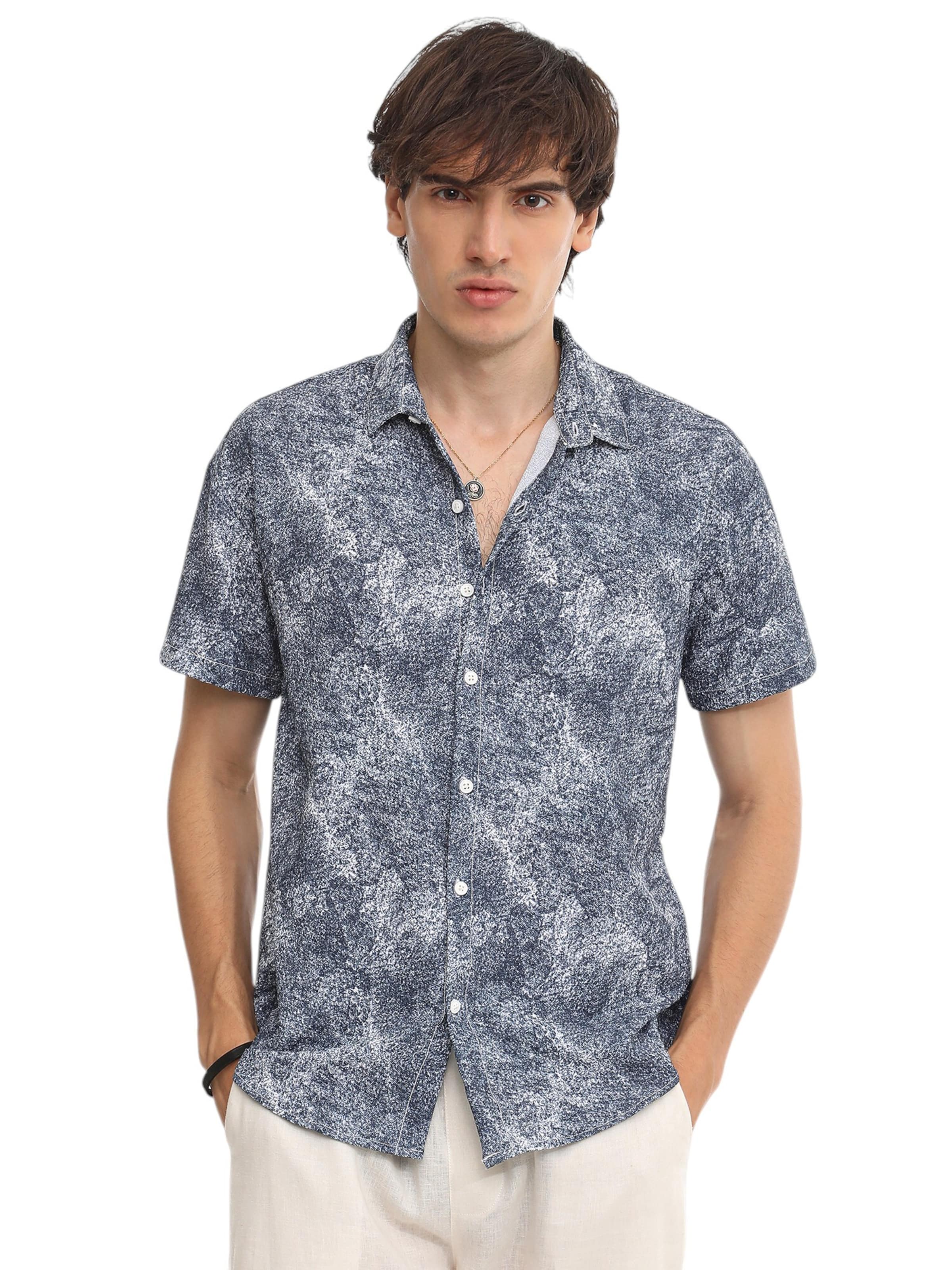 Campus Sutra Regular fit Button Up Shirt 'Tessie' in Blue: front