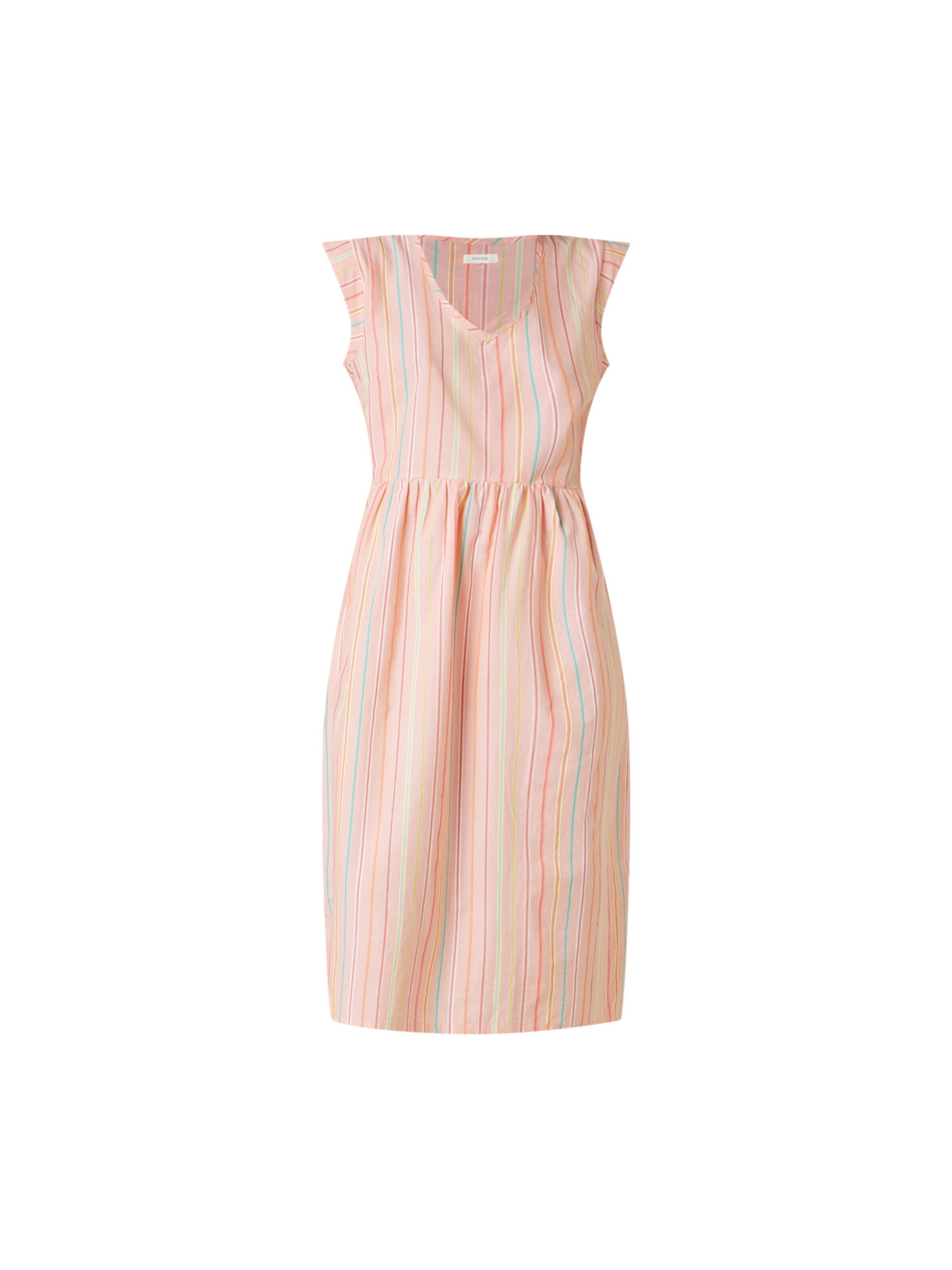 Deeluxe Jurk 'Babeth' in de kleur Blauw / Oranje / Perzik / Pink, Productweergave