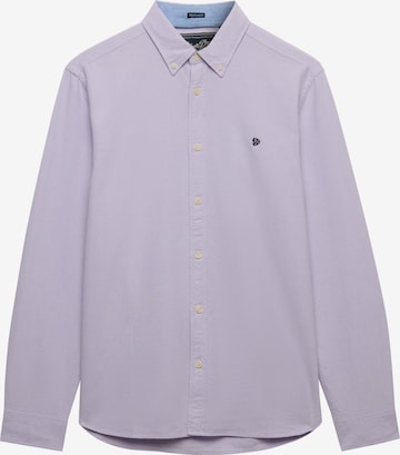 Superdry & Co Comfort fit Overhemd 'Oxford Preppy' in Lila: voorkant