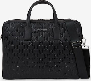 Karl Lagerfeld - Cartera maletín en negro: frente