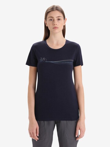 ICEBREAKER Performance Shirt 'Tech Lite II Cadence Paths' in Blue: front