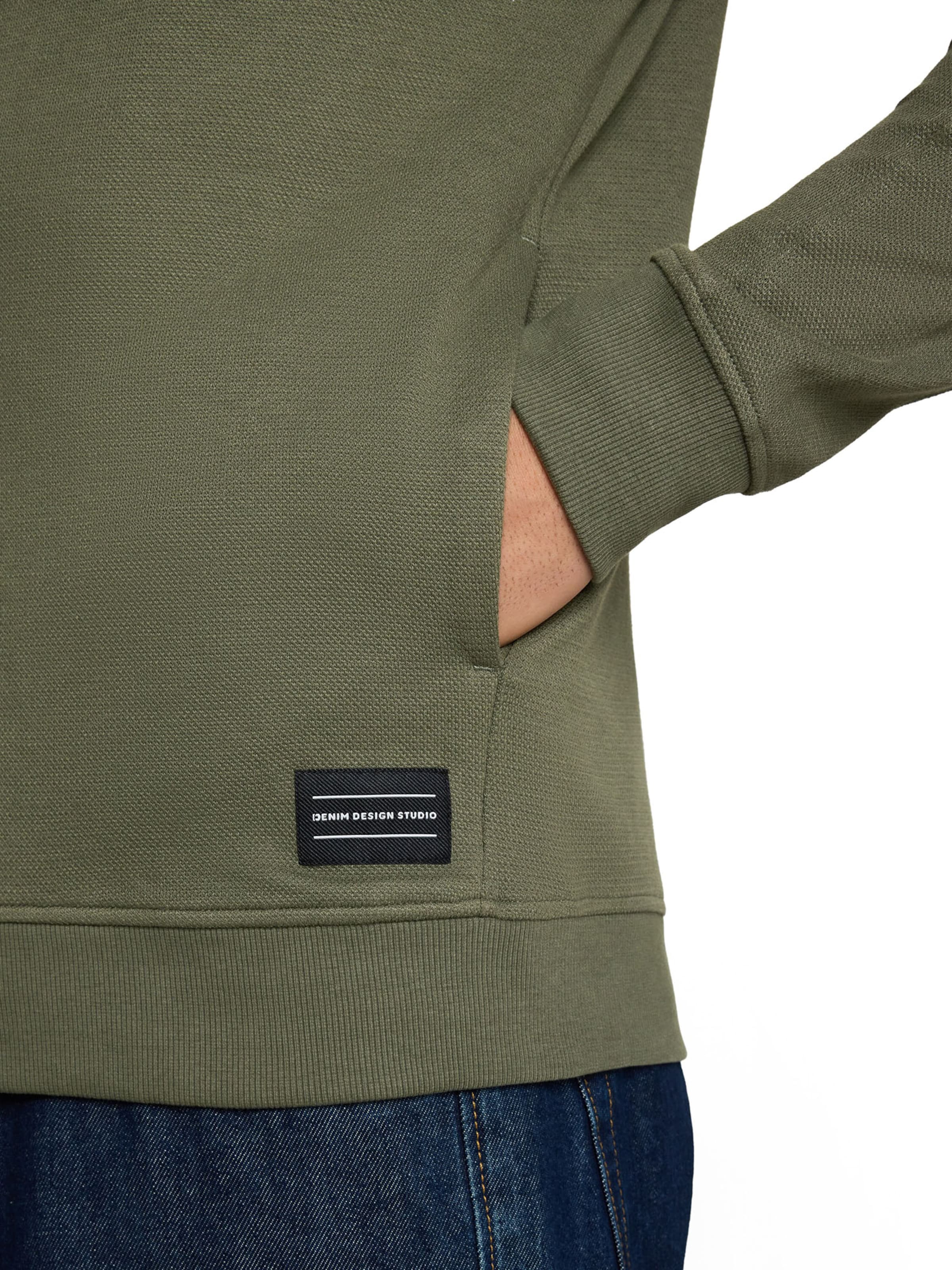 TOM TAILOR DENIM Sweatvest in Groen