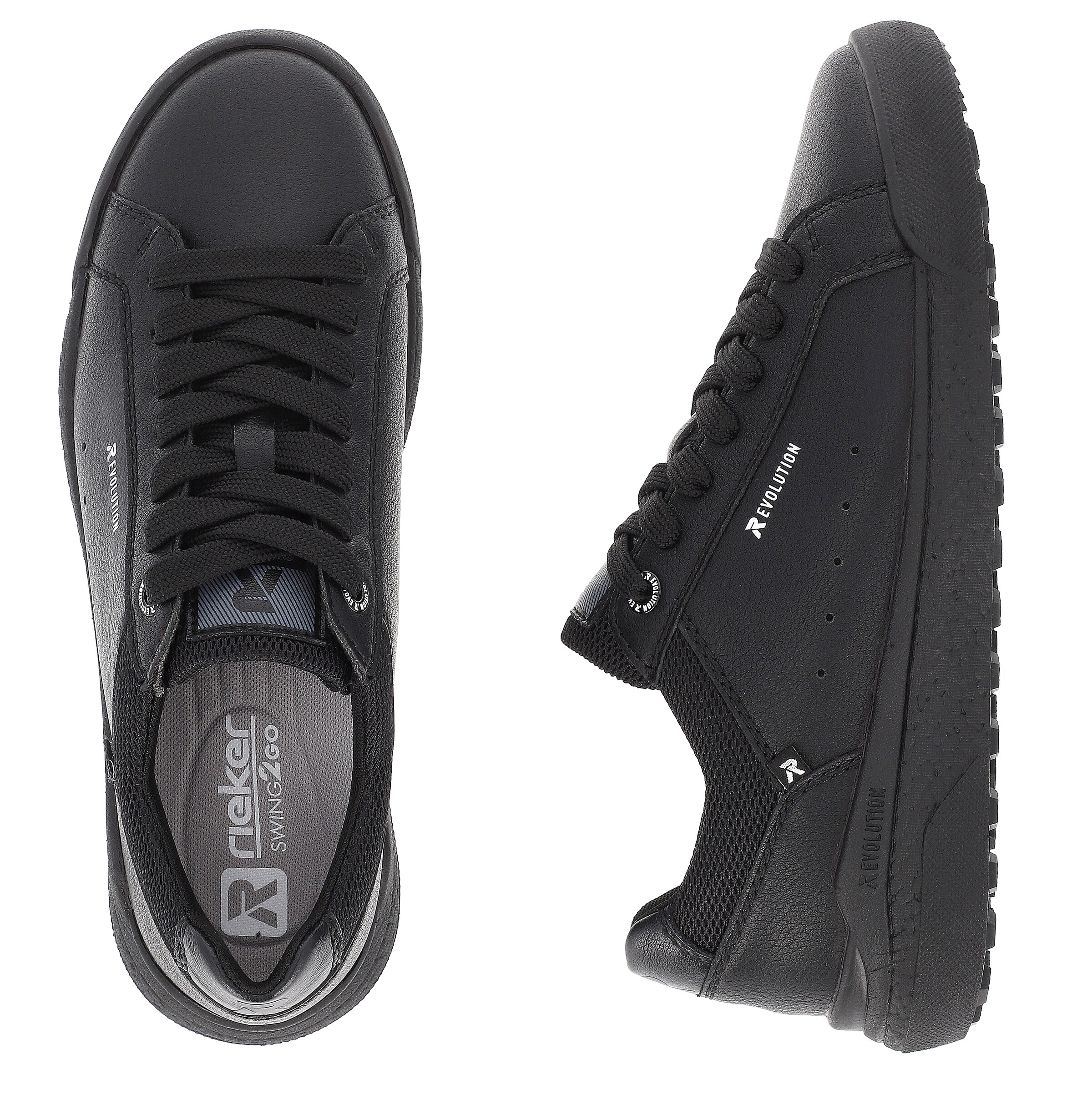 Baskets basses 'W1100' Rieker Sport en noir