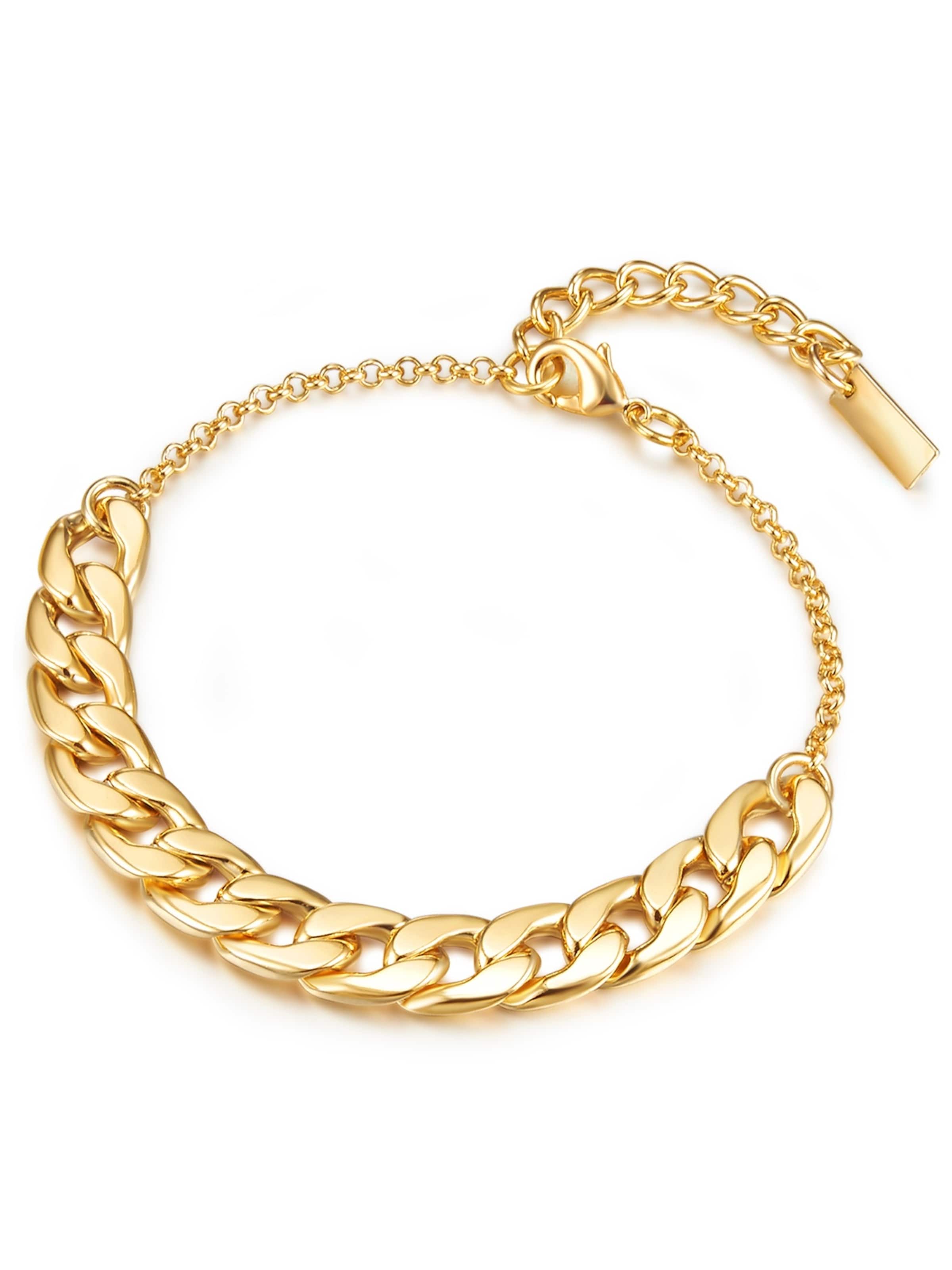 Bracelet Lulu & Jane en or : devant