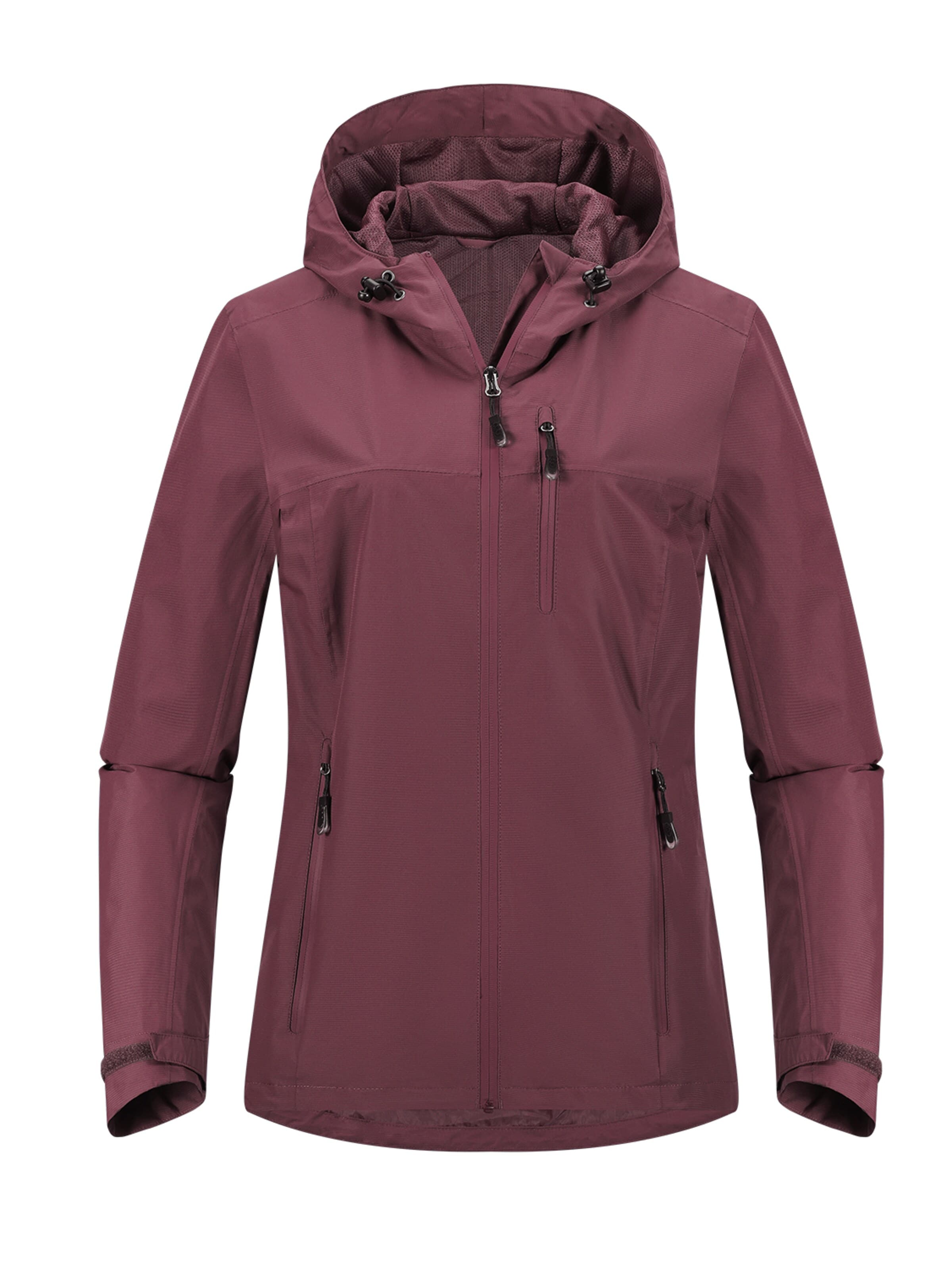 33,000ft Raincoat '33,000ft Womens Rain Jacket' in Red: front