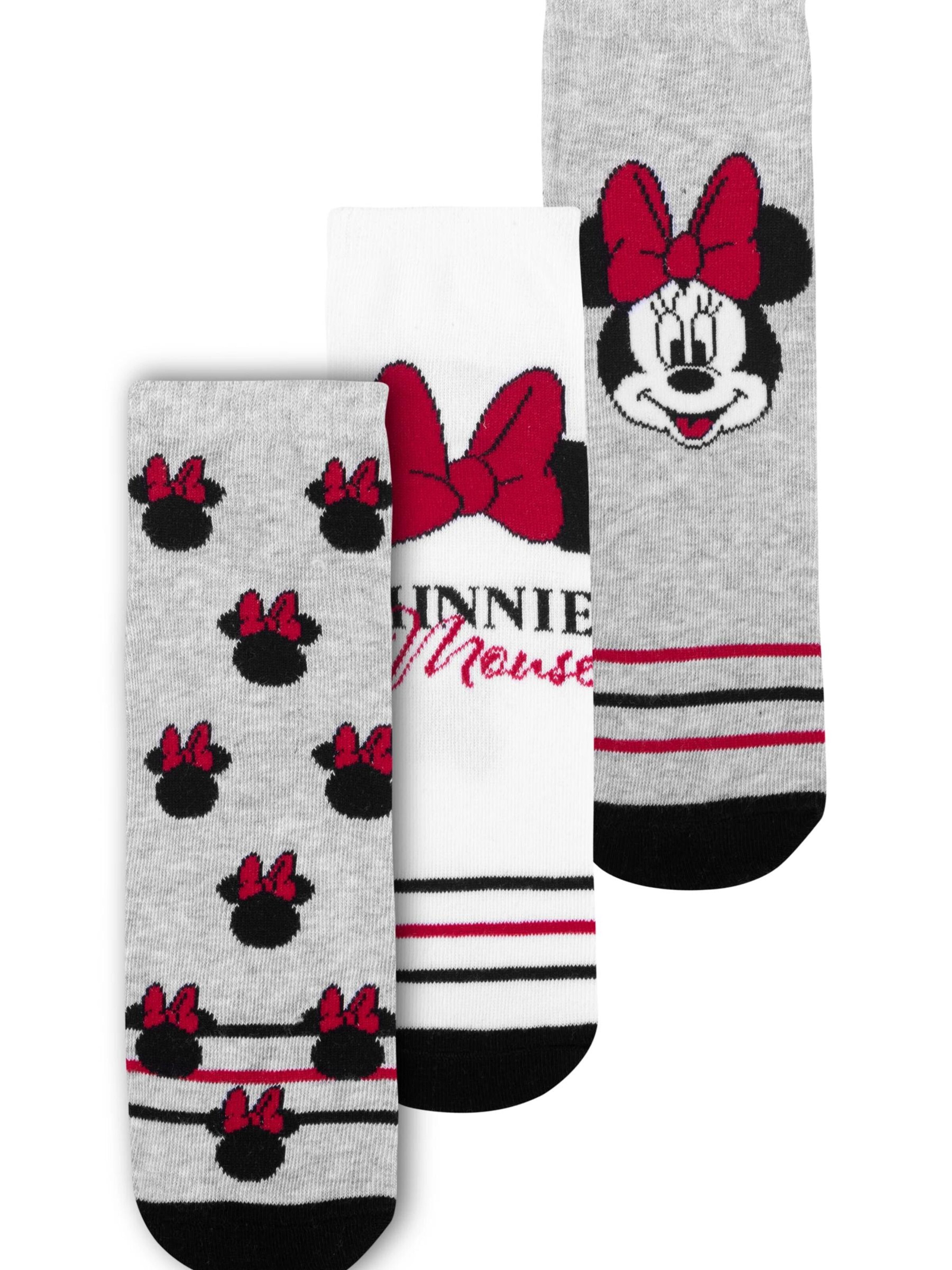 Disney Minnie Mouse Socks in Grey: front