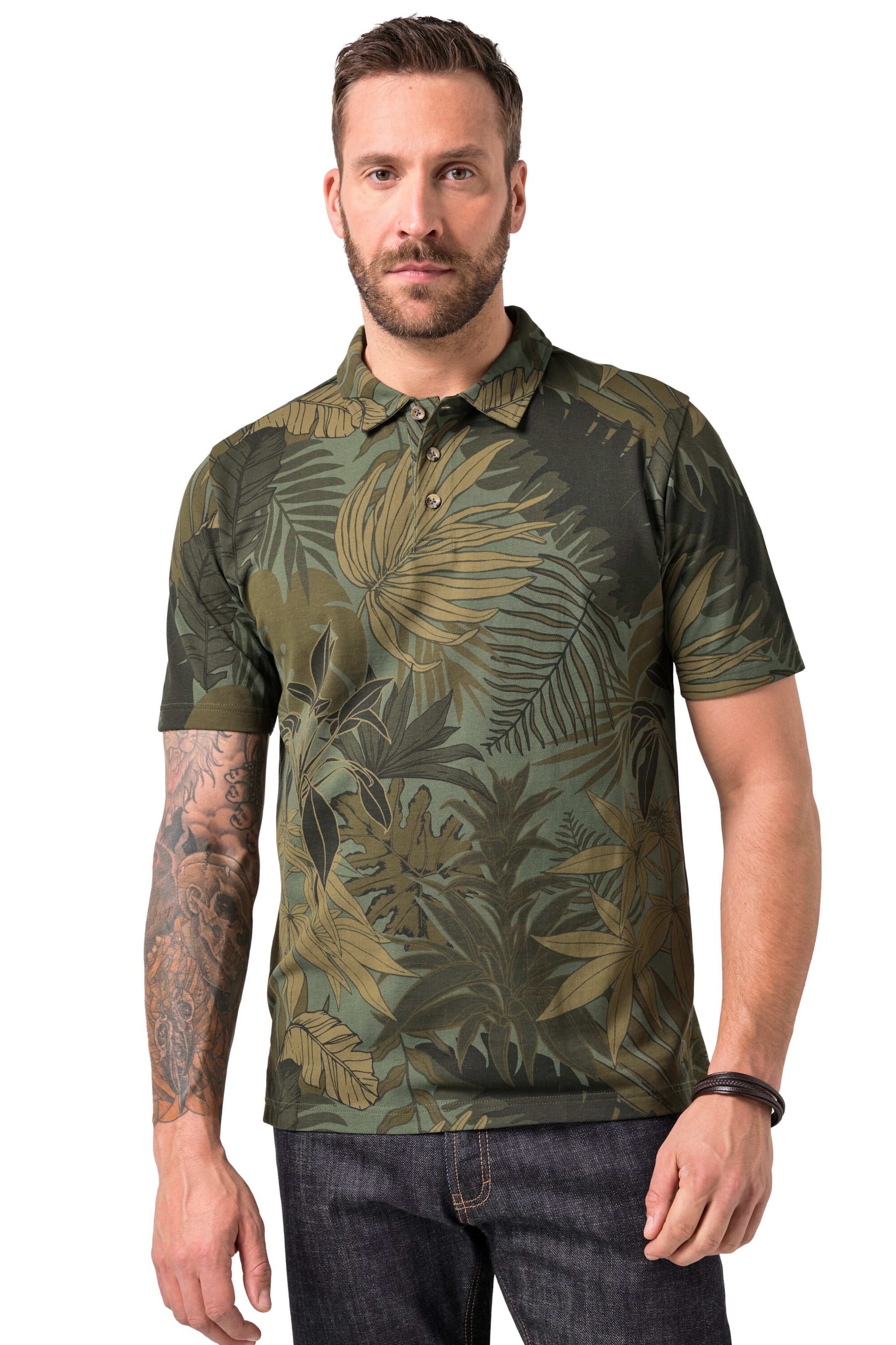 JP1880 Shirt in Groen: voorkant