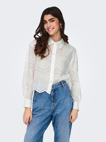 ONLY Blouse 'Valais' in Wit: voorkant