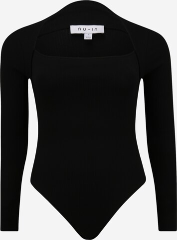 NU-IN Koszula body w kolorze czarny: przód