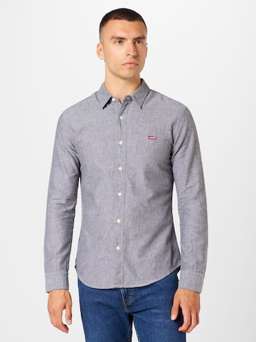 LEVI'S ® - Slim Fit Camisa 'LS Battery HM Shirt Slim' em cinzento: frente