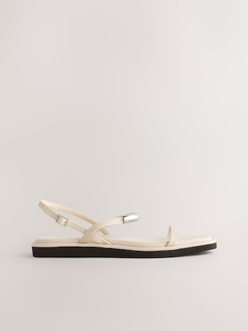 Next - Sandalias con hebilla 'Forever Comfort®' en blanco
