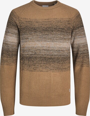 JACK & JONES Sweater 'PANNEL' in Brown: front